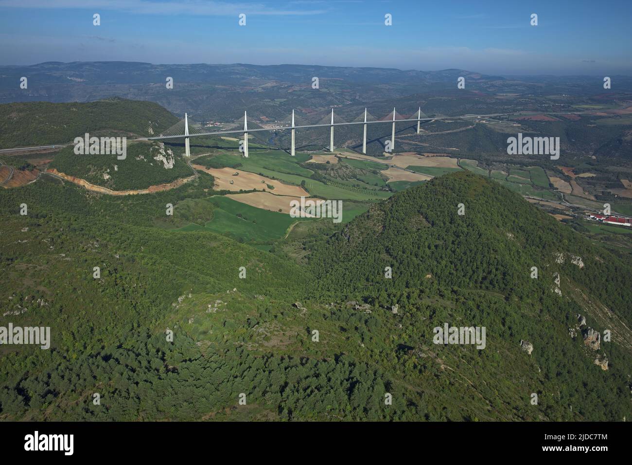 Frankreich, Aveyron Millau, das Viadukt von Millau Stockfoto