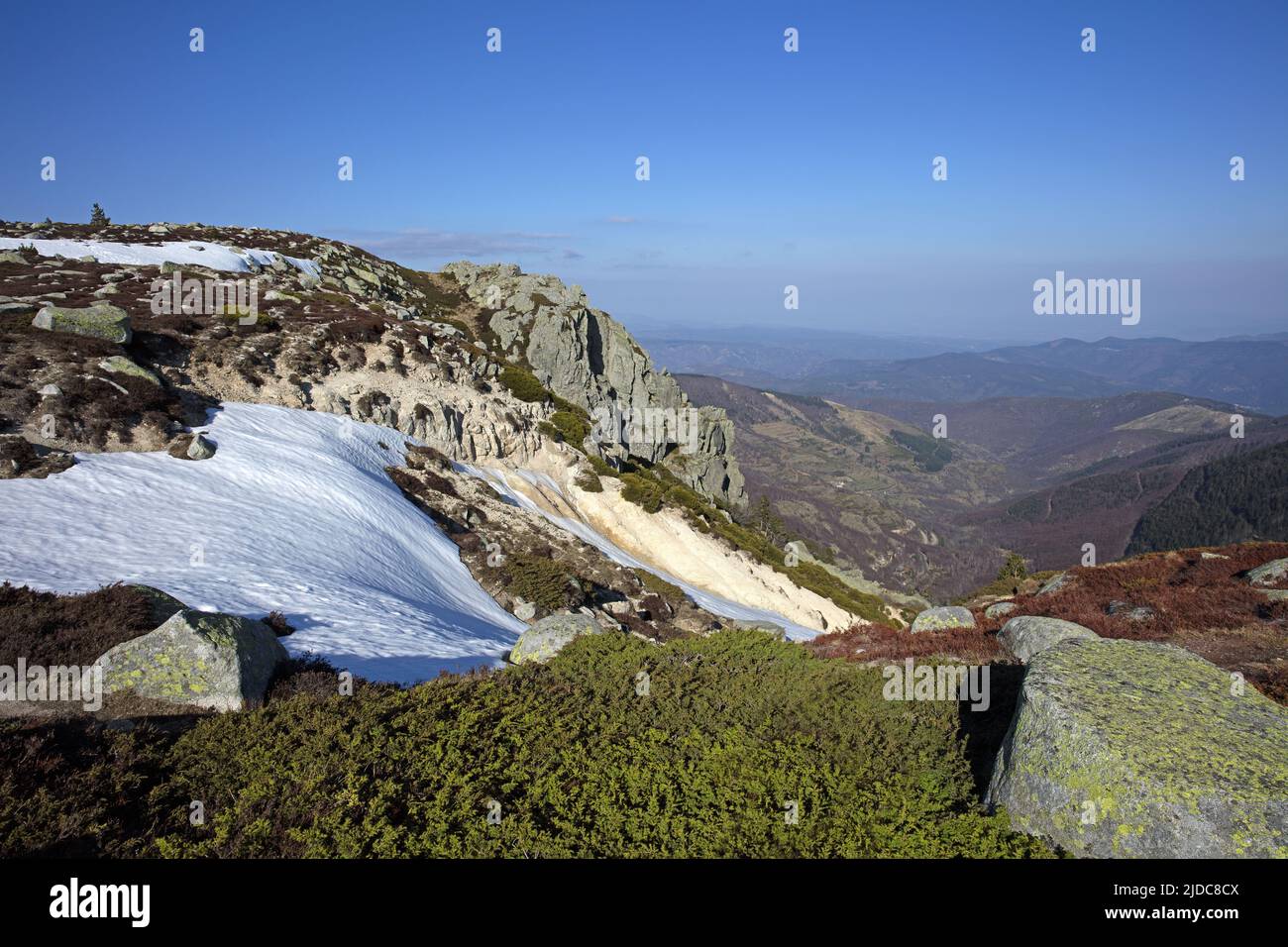 Frankreich, Lozère Mont-Lozere, der Felsen des Adlers, Nationalpark Cevennes Stockfoto