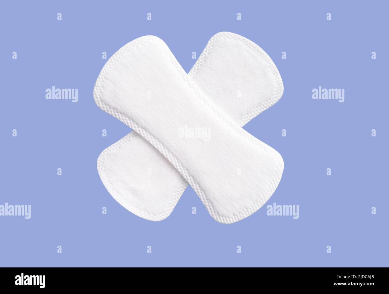 Reine leere Frauen Einweg täglichen Menstruationsbeschwerden oder Servietten Stockfoto