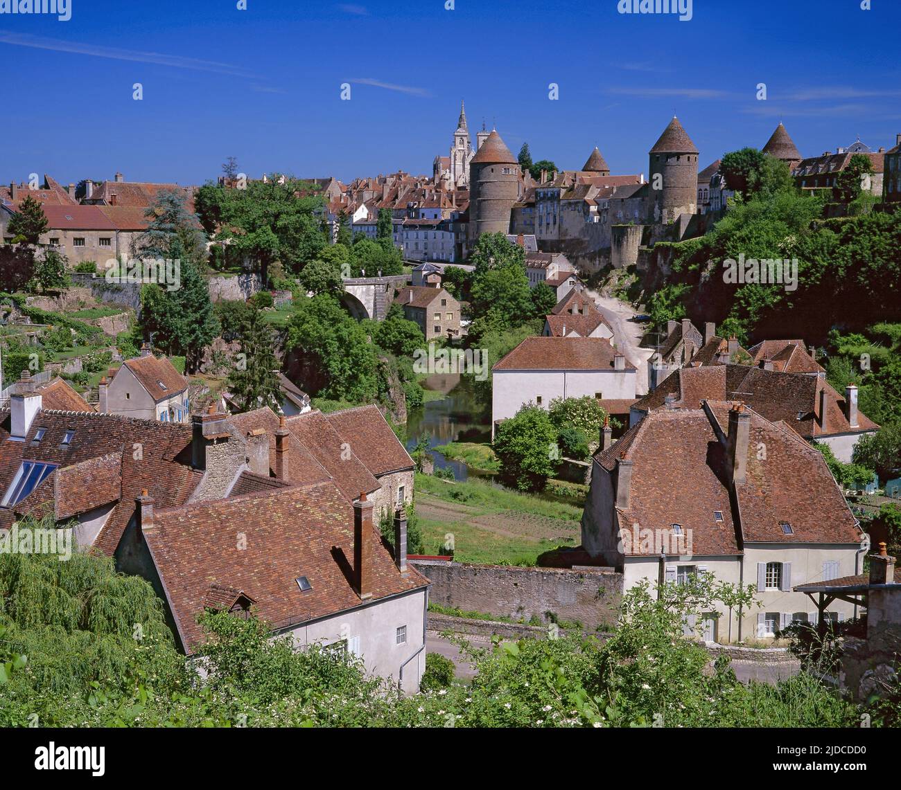 Frankreich, Côte-d'Or Semur-en-Auxois, Stadt des Charakters von Bourgogne-Franche-Comté Stockfoto