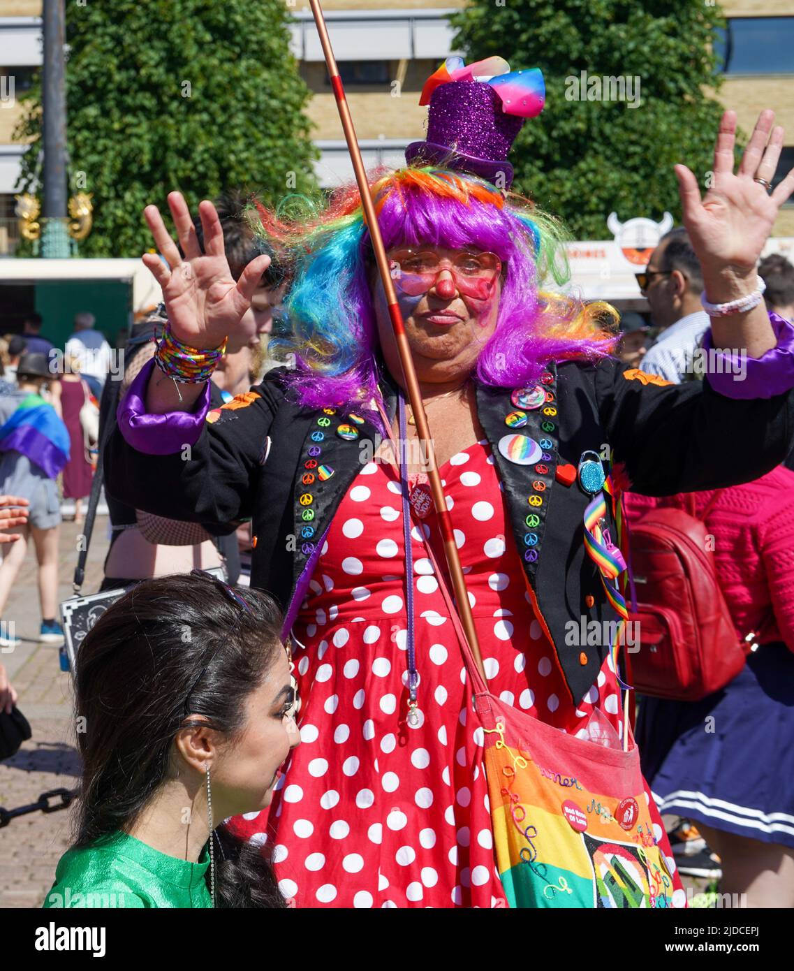 Pride Carnival 2022, Göteborg - Clowns gegen den nationalsozialismus Stockfoto