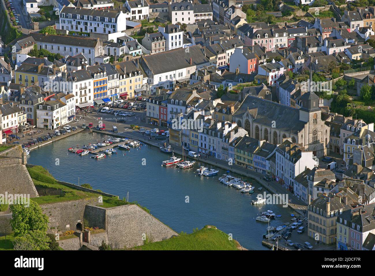 France, Morbihan Belle-Ile-en-Mer, Le Palais, Fort Vauban (Luftaufnahme) Stockfoto