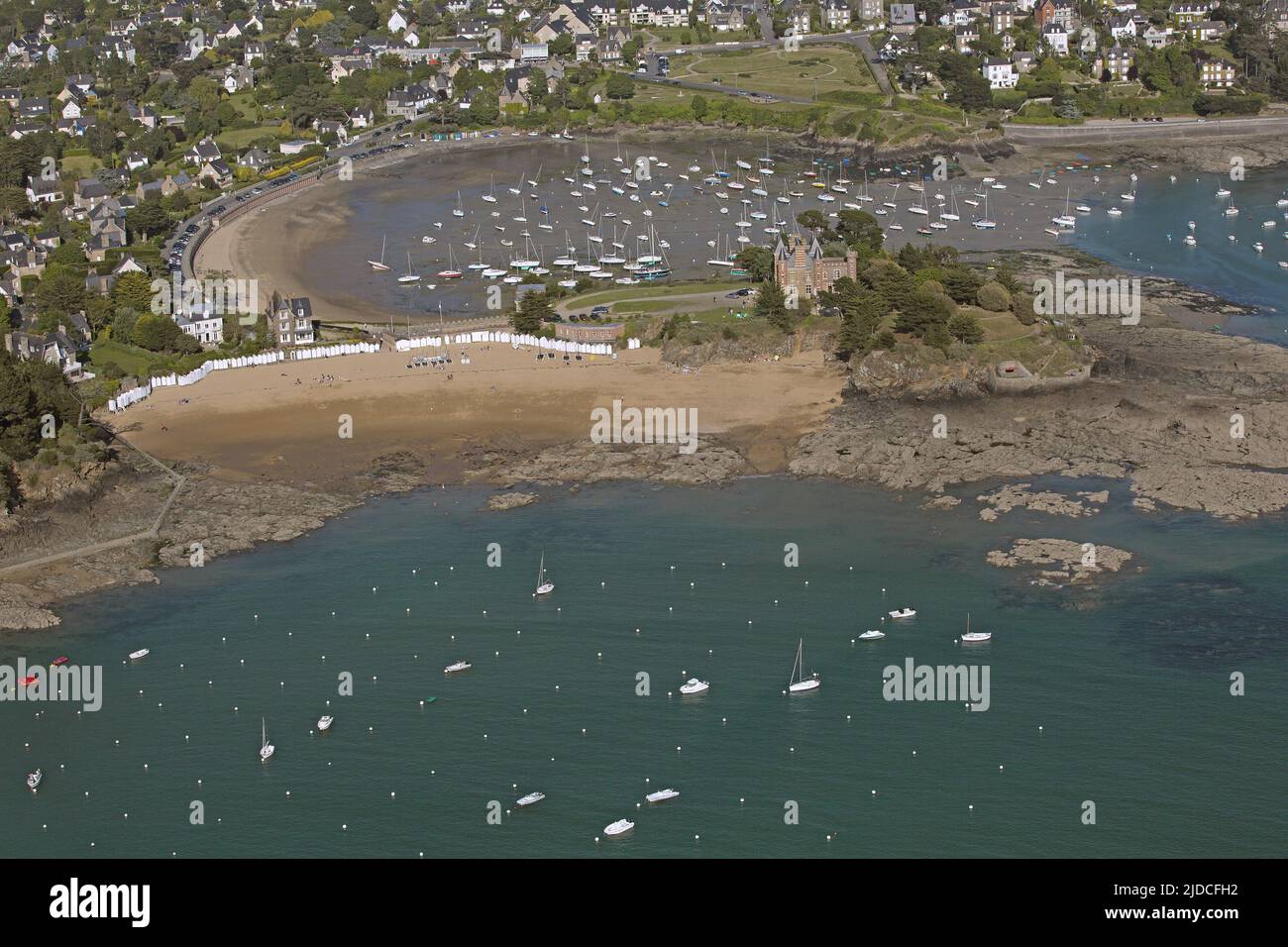 France, Hafen Ille-et-Vilaine Saint-Briac-sur-Mer Hue (Luftaufnahme) Stockfoto