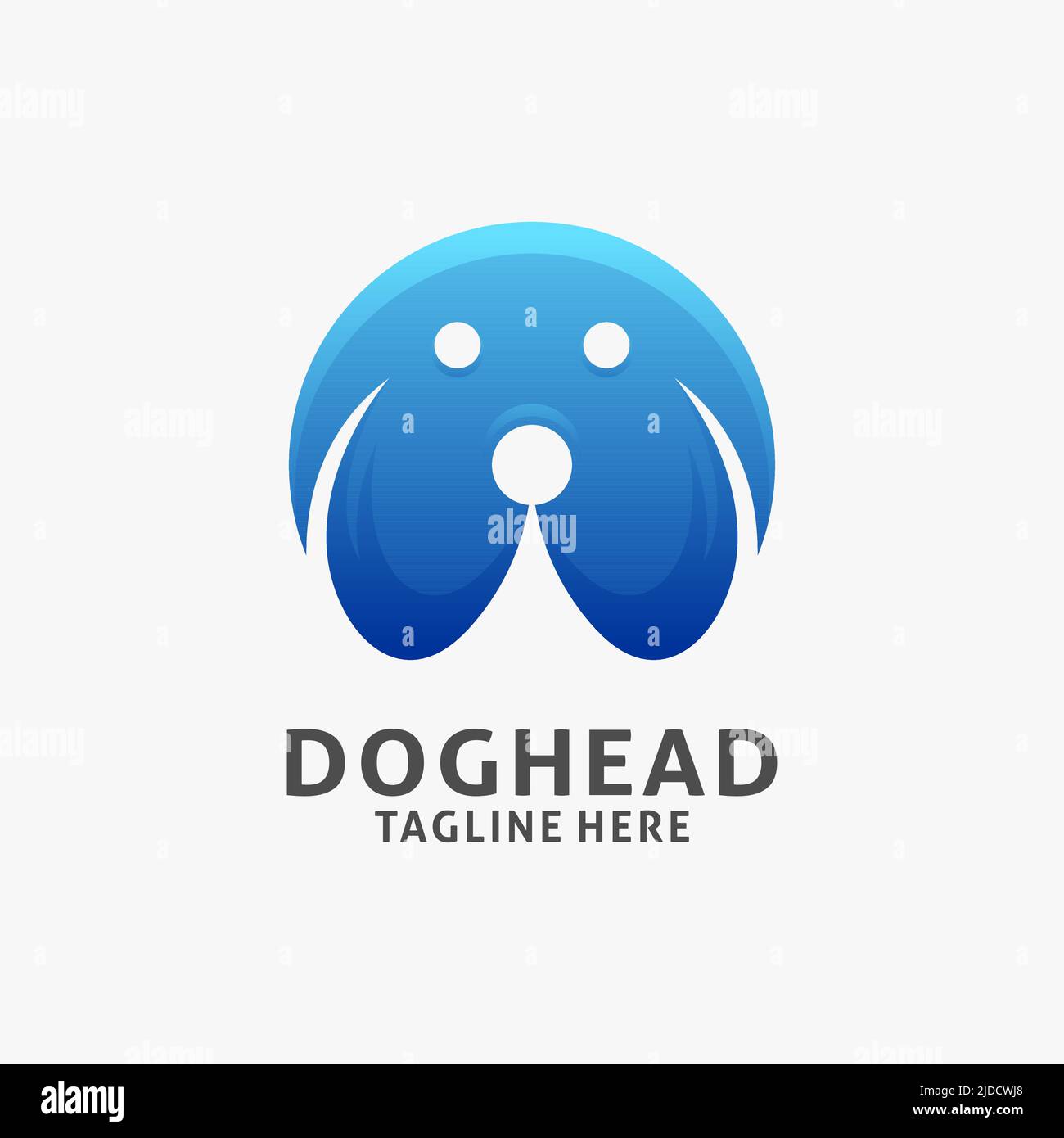 Hundekopf-Logo in Kreisform Stock Vektor