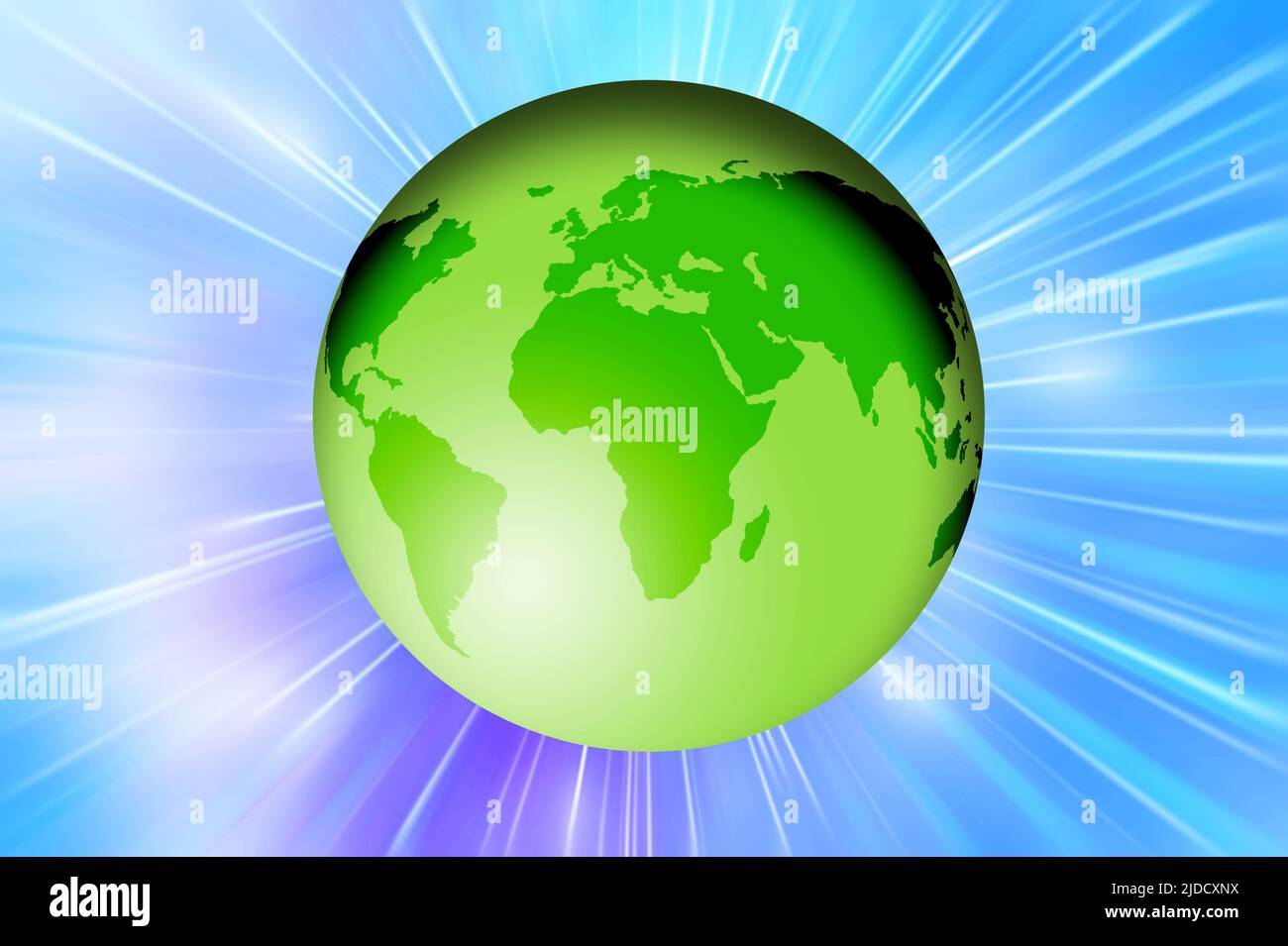 Grüner Planet Erde Stockfoto