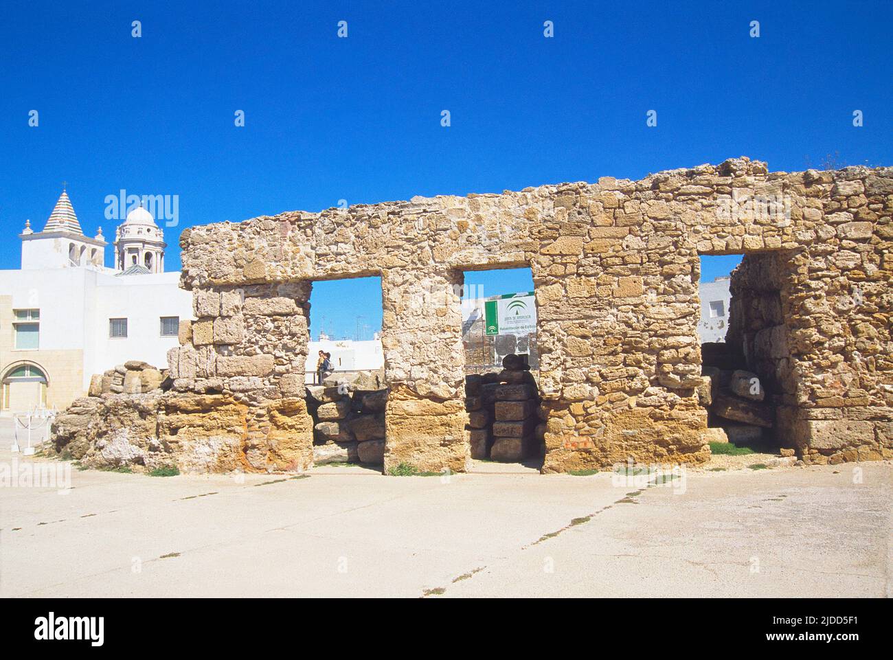 Römisches Theater. Caus, Spanien. Stockfoto