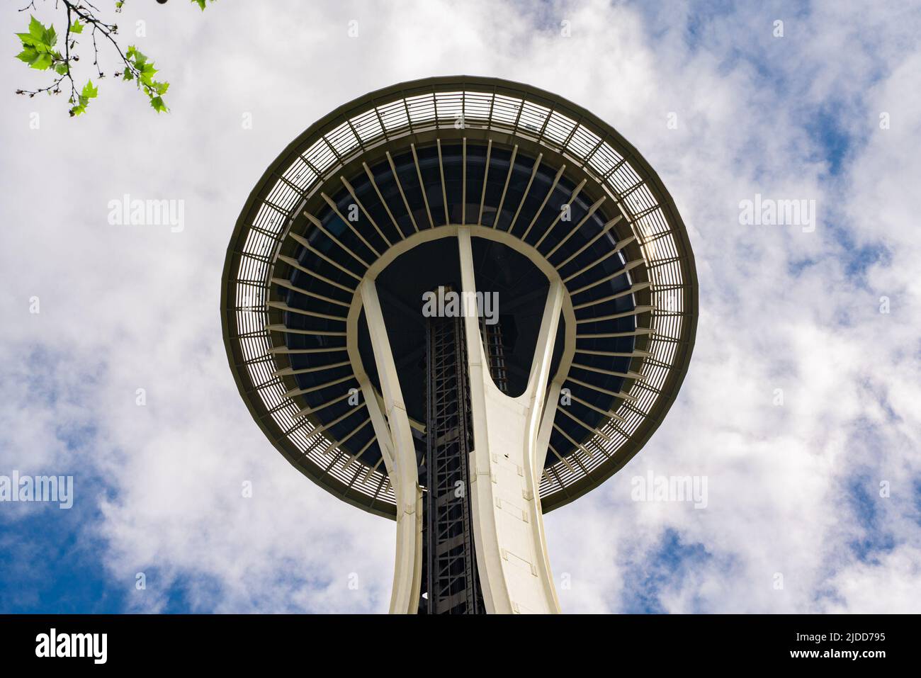 Seattle, Washington, Ansicht der Wahrzeichen Space Needle Stockfoto