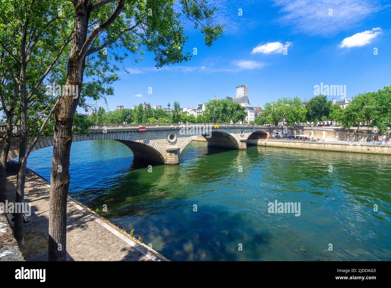 Pont Louis-Philippe über die seine, Paris, Frankreich. Stockfoto