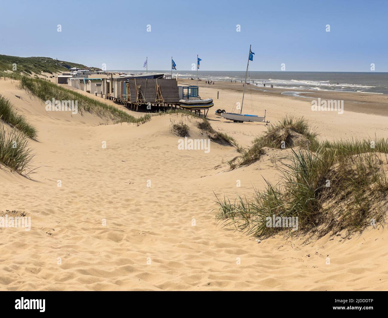 Strandleben auf der watteninsel Schiermonnikoog Stockfoto