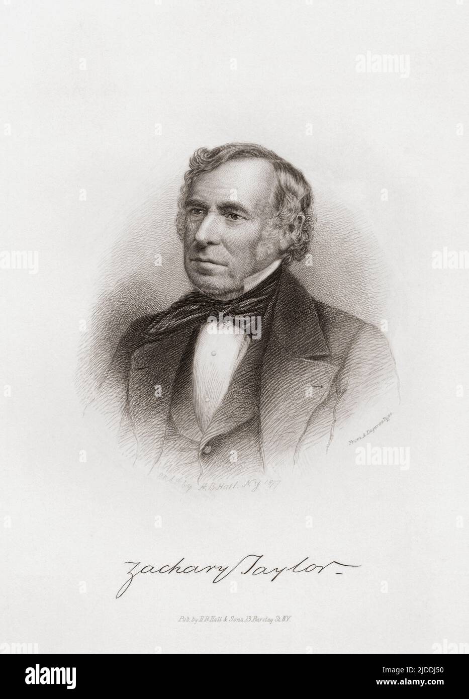 Zachary Taylor, 1784 - 1850. Amerikanischer Militärführer und Präsident der Vereinigten Staaten von Amerika aus dem Jahr 12.. Stockfoto
