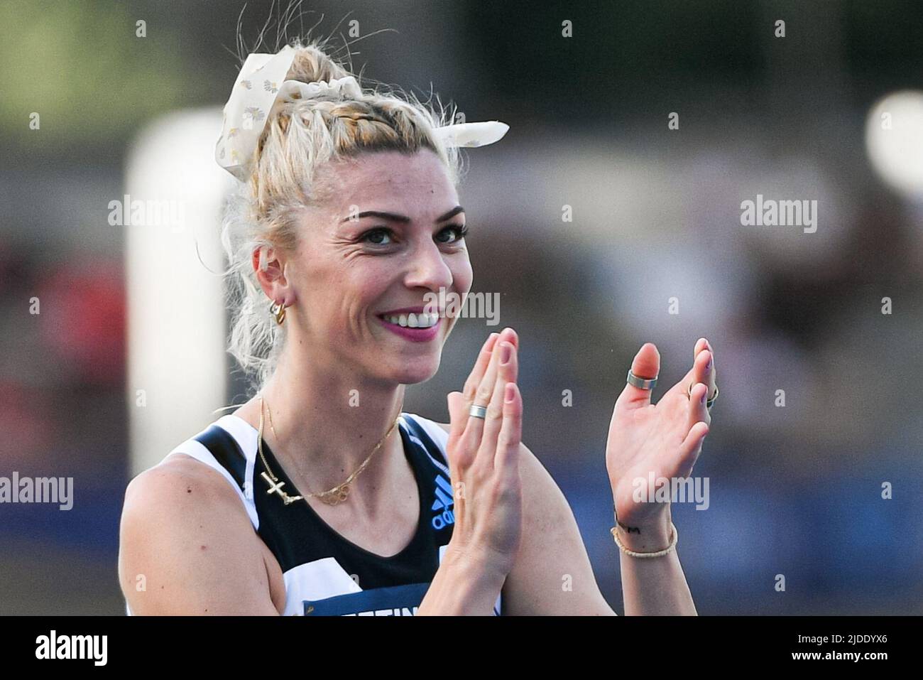 Marija Vukovic aus Montenegro (Frauen-Hochsprung) während der Wanda Diamond League 2022, Meeting de Paris (Leichtathletik) am 18. Juni 2022 im Charlety-Stadion in Paris, Frankreich - Foto Victor Joly / DPPI Stockfoto