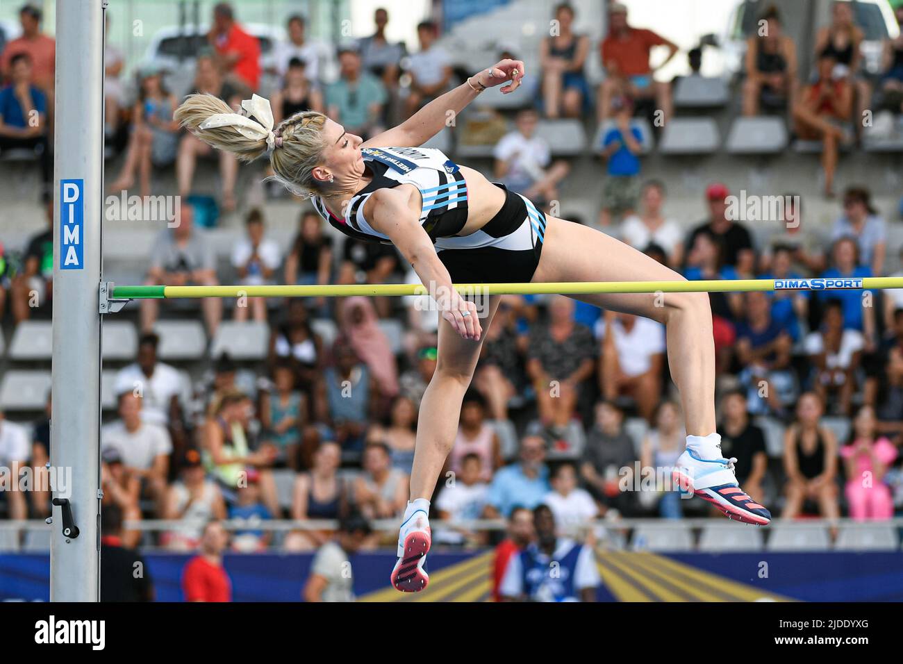 Marija Vukovic aus Montenegro (Frauen-Hochsprung) während der Wanda Diamond League 2022, Meeting de Paris (Leichtathletik) am 18. Juni 2022 im Charlety-Stadion in Paris, Frankreich - Foto Victor Joly / DPPI Stockfoto