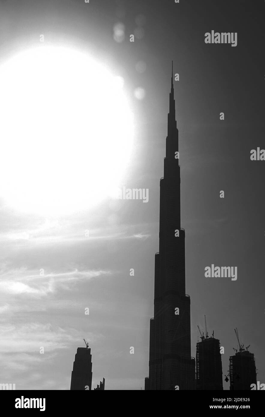Dubai, VAE 20. Februar 2020: Das höchste Gebäude der Welt Burj Khalifa Stockfoto