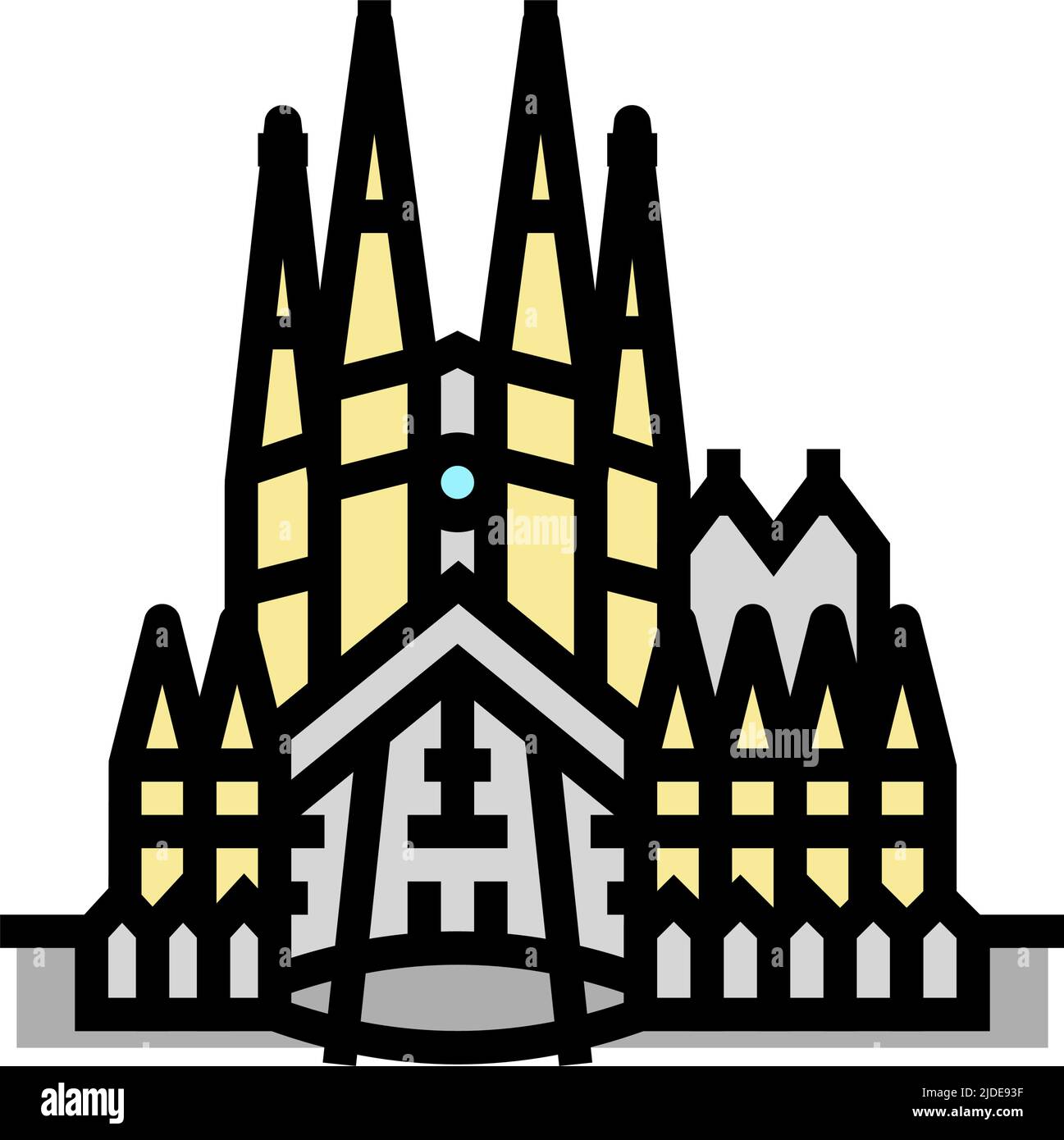 sagrada familia Farbe Symbol Vektor Illustration Stock Vektor