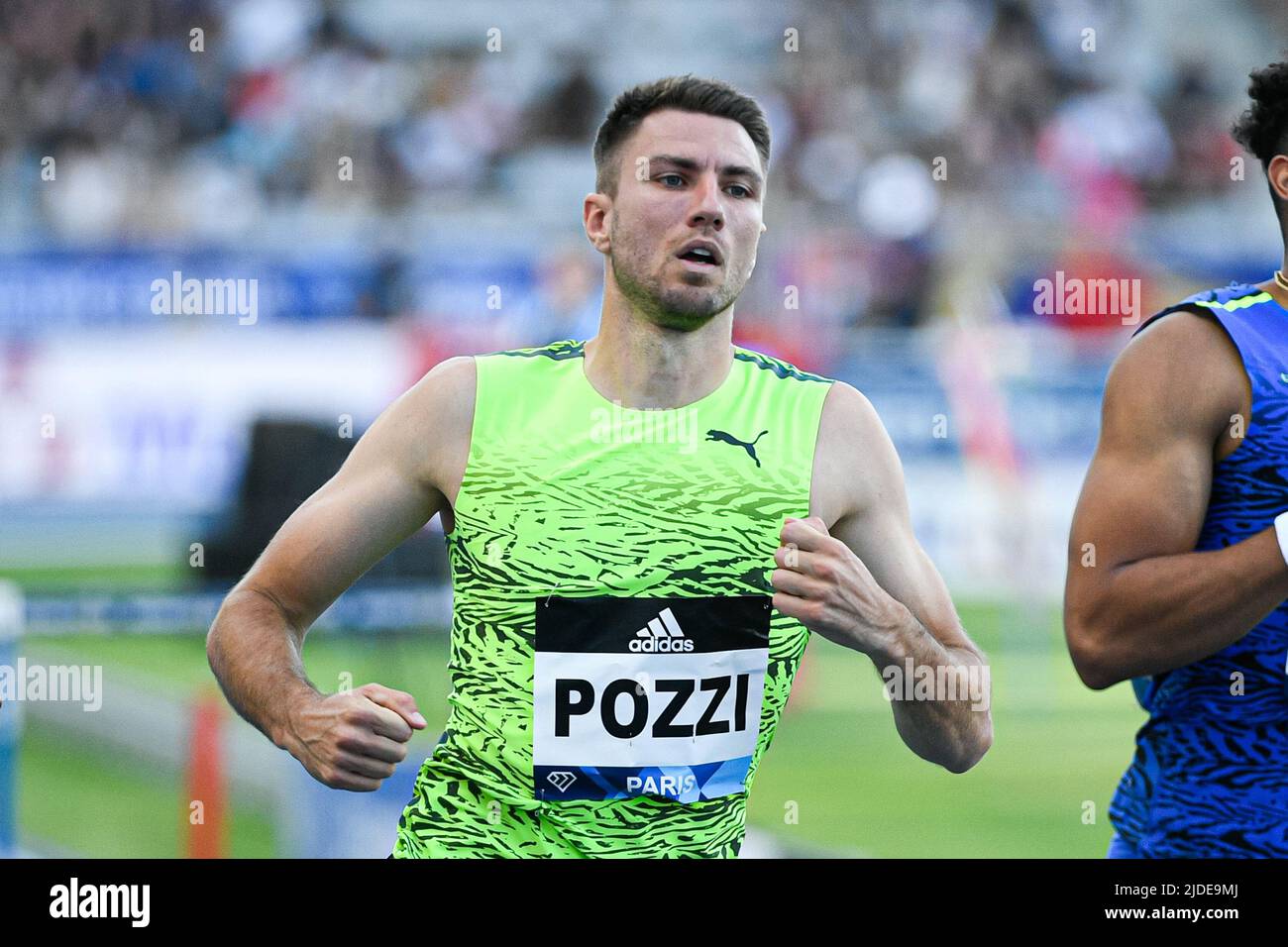 Andrew Pozzi aus Großbritannien (110m Hürden während der Wanda Diamond League 2022, Meeting de Paris (Leichtathletik) am 18. Juni 2022 im Charlety-Stadion in Paris, Frankreich - Foto: Victor Joly/DPPI/LiveMedia Stockfoto