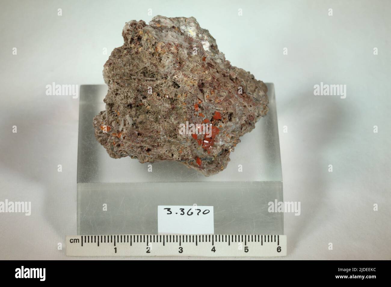 Wulfenit. Mineralien. Nordamerika; USA; Arizona; La Paz County; Silver District Stockfoto