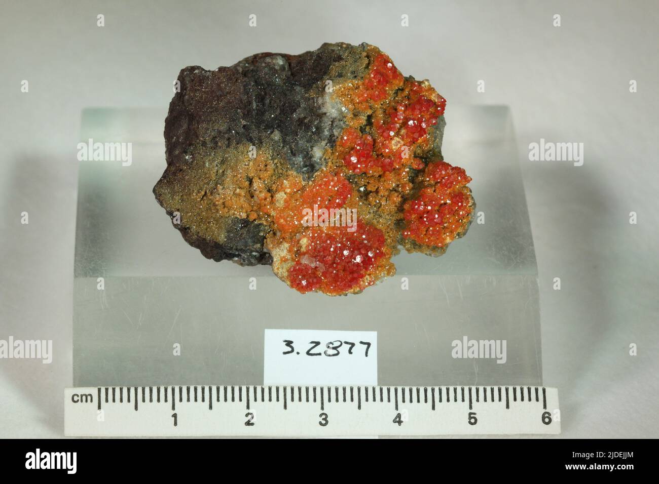 Vanadinit. Mineralien. Nordamerika; USA; Arizona; La Paz County; Silver District Stockfoto