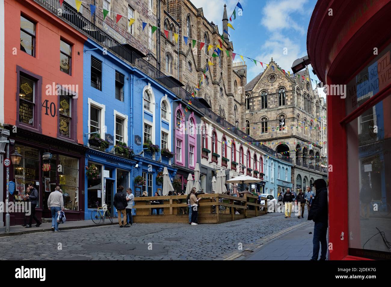 Victoria Street, Altstadt, Edinburgh Stockfoto