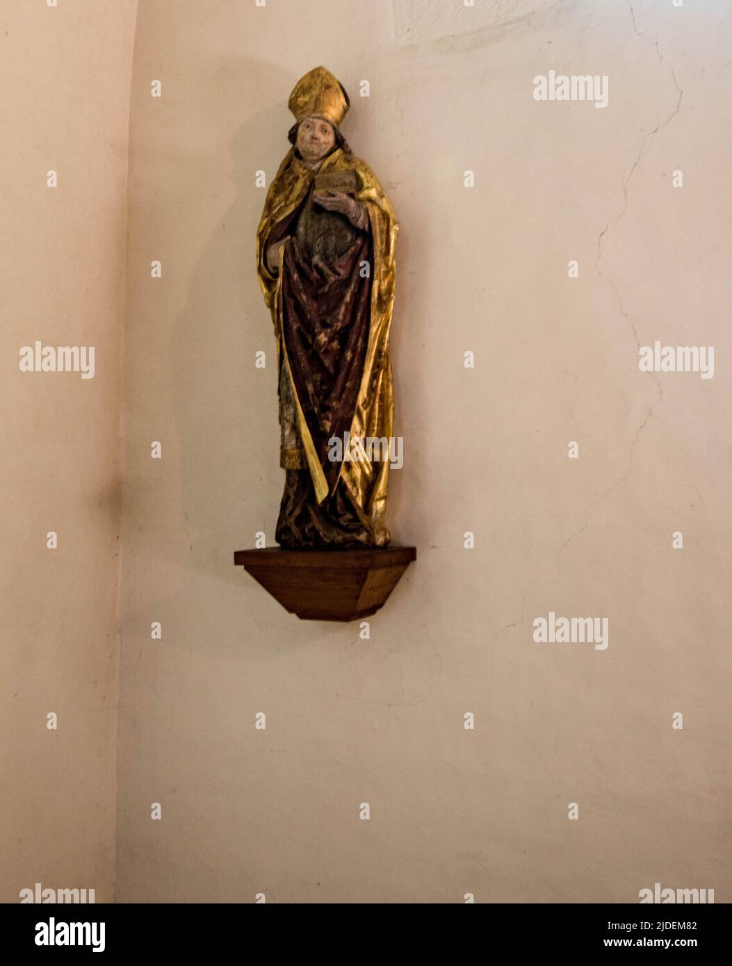 Romanische Kirche, Kloster Murbach, Elsass, Frankreich, gegründet 727 von Primin, eines der ersten großen Klöster im Elsass. Stockfoto