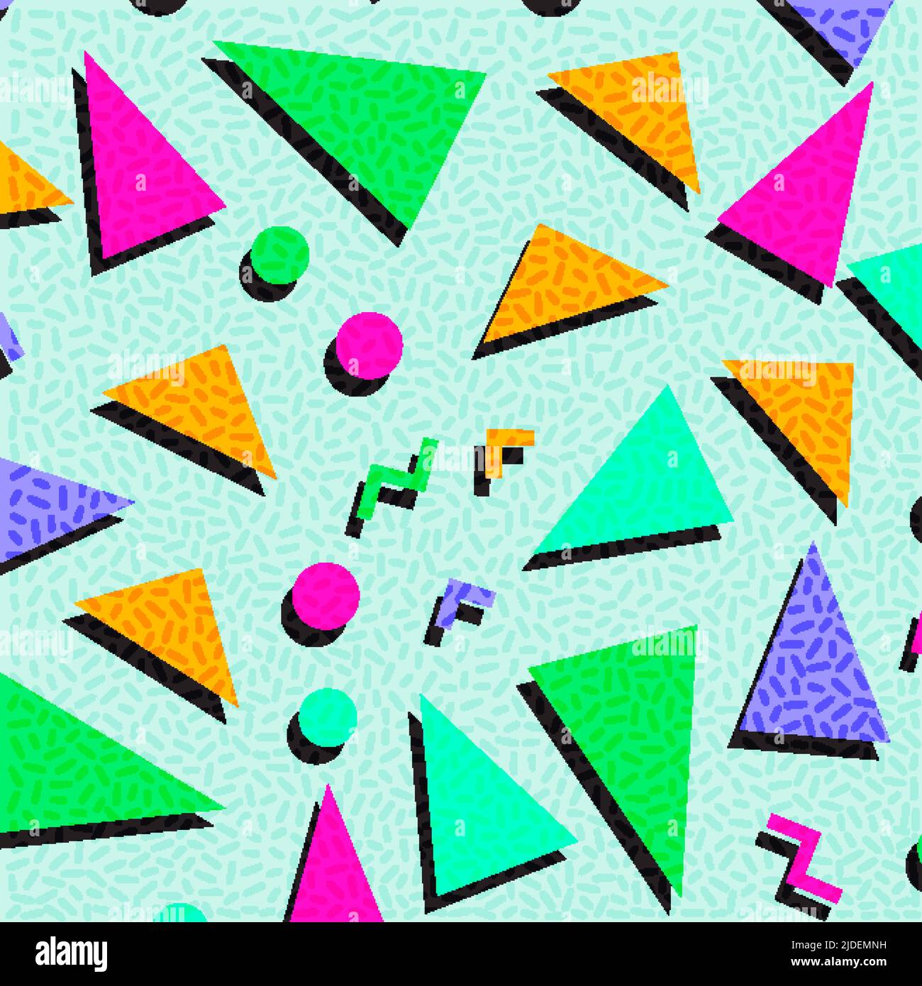 Retro Vintage 80s oder 90s Mode Stil abstrakte Muster Hintergrund. Gut geeignet für Textilstoff-Design, Geschenkpapier und Website-Tapeten. Vektorgrafik Stock Vektor