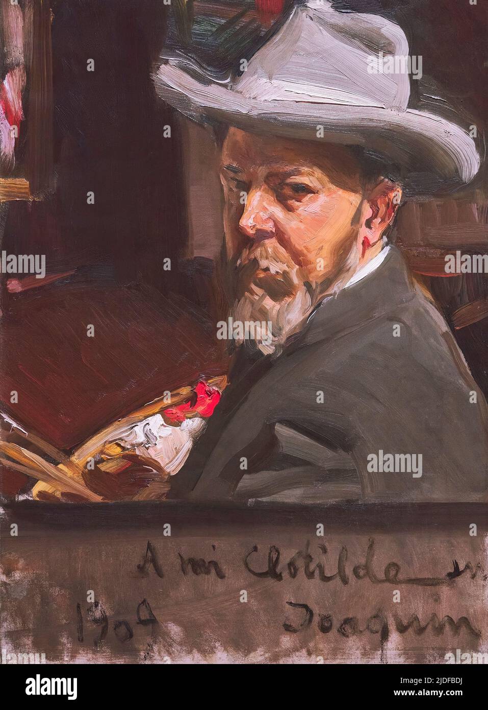 Joaquin Sorolla (1863-1923). Selbstporträt (Autorretrato). 1910. Öl auf Leinwand. 56 x 41 cm. Joaquin Sorolla y Bastida war ein spanischer Maler des Lats Stockfoto