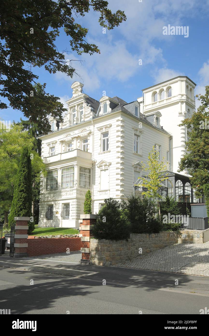 Neoklassizistische Villa aus dem Jahr 1889 in Wiesbaden, Hessen, Deutschland Stockfoto
