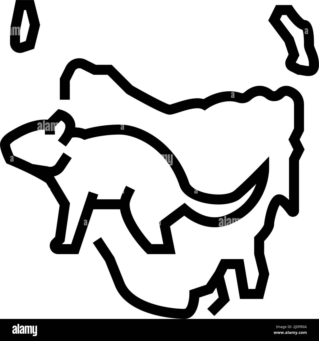 abbildung des Symbols für tasmanien-Tierlinien Stock Vektor