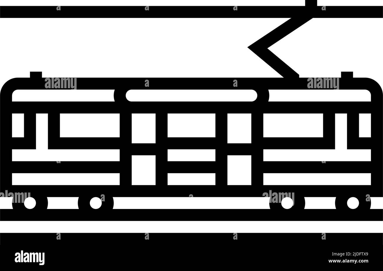 City Circle Tram Line Symbol Vektorgrafik Stock Vektor