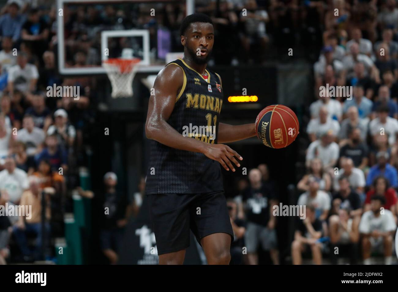 Alpha DIALLO von Monaco während der französischen Meisterschaft, Betclic Elite Basketball Spiel, Final Match 1, zwischen LDLC ASVEL und AS Monaco Basket am 15. Juni 2022 in Astroballe in Villeurbanne, Frankreich - Foto Romain Biard / Isports / DPPI Stockfoto