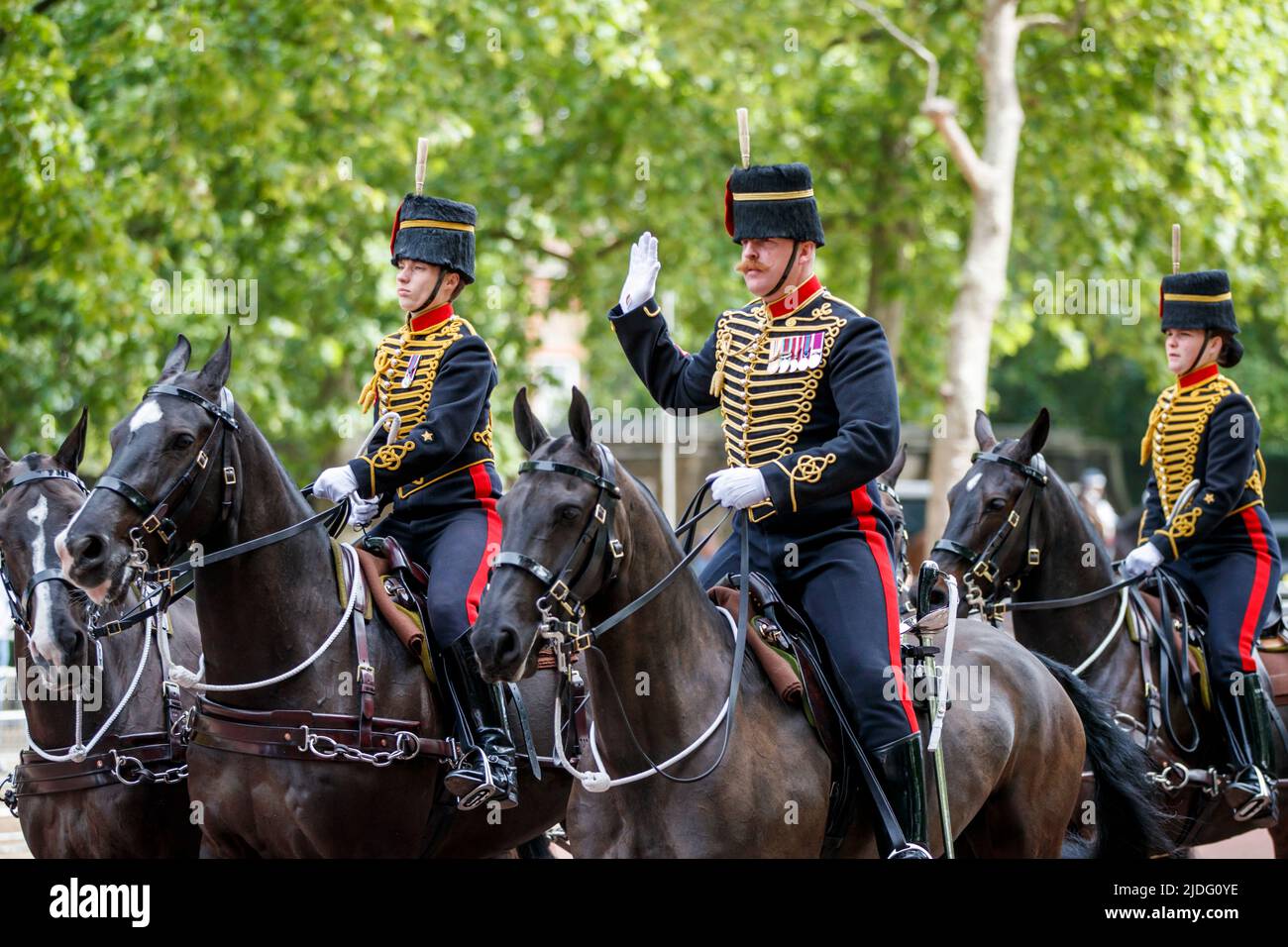 Trooping the Color Probesals, The Mall, London England, Großbritannien Samstag, 21. Mai, 2022.Foto: David Rowland / One-Image.com Stockfoto