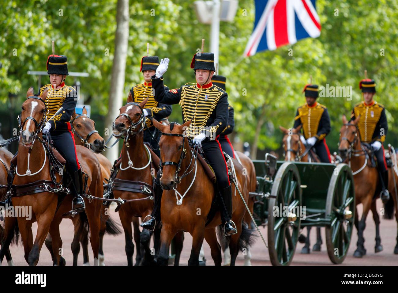 Trooping the Color Probesals, The Mall, London England, Großbritannien Samstag, 21. Mai, 2022.Foto: David Rowland / One-Image.com Stockfoto