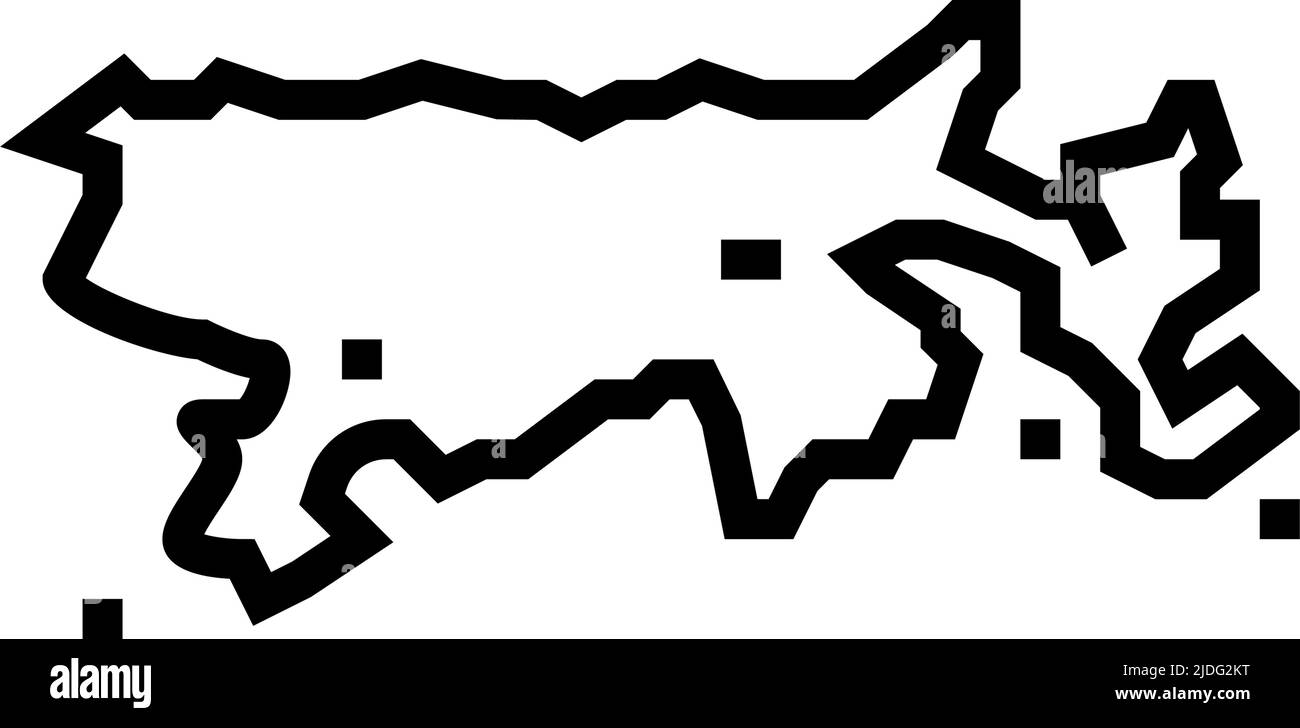 lake titicaca Linie Symbol Vektor-Illustration Stock Vektor