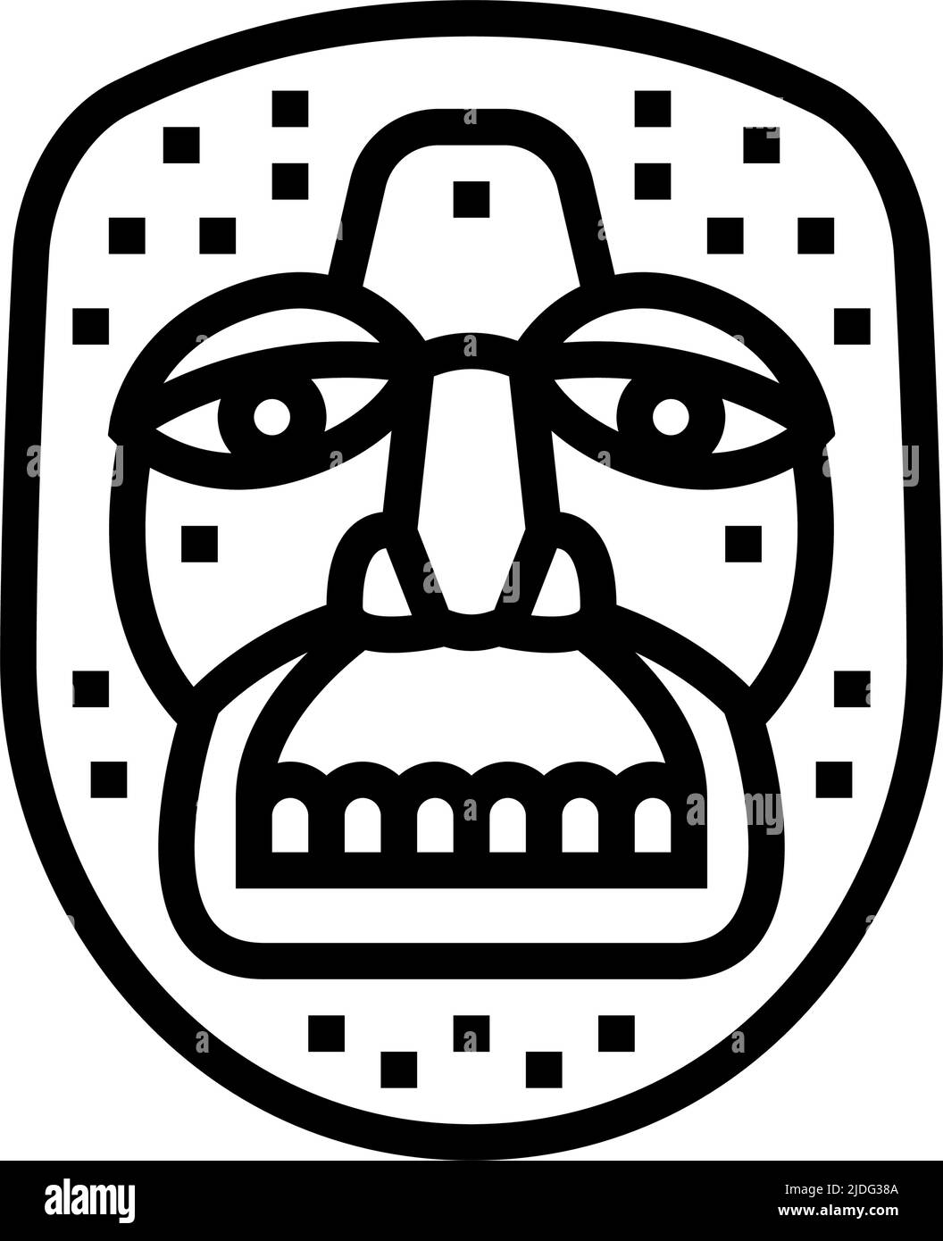 Vektorgrafik für antike Liniensymbole maskieren Stock Vektor