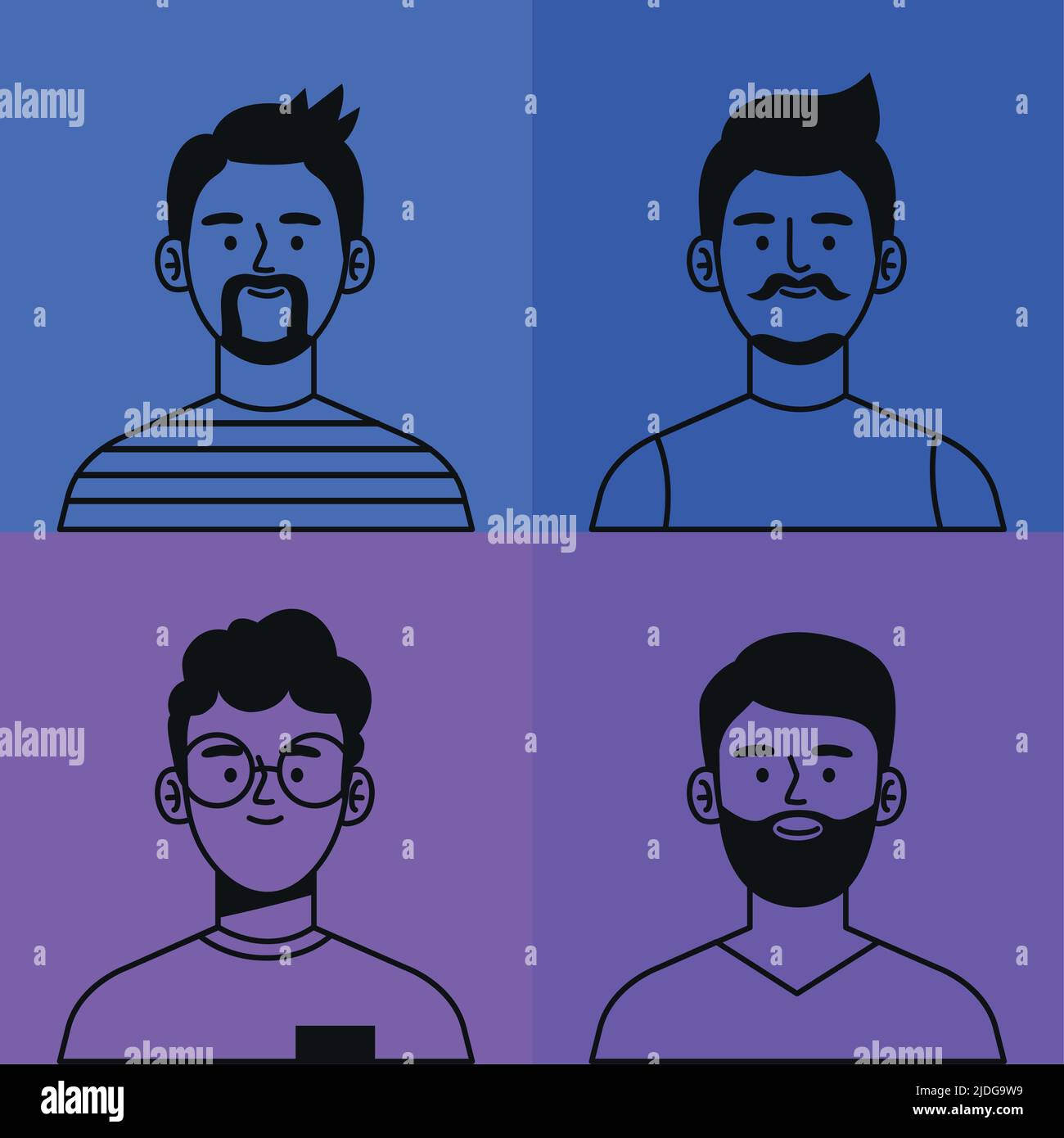 Satz von Menschen Symbole Stock Vektor