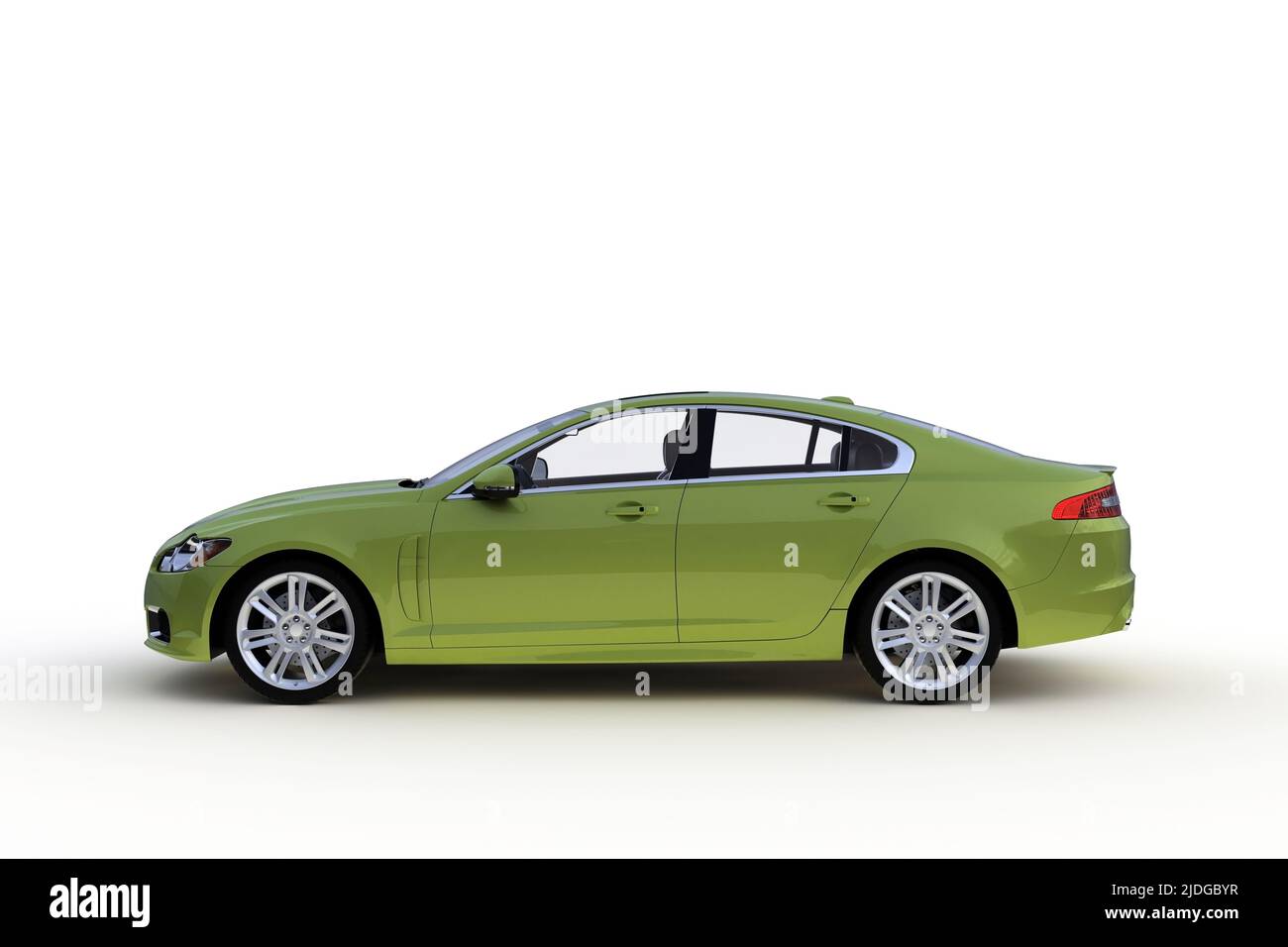 Auto isoliert auf weißem Hintergrund, 3D Rendering. Stockfoto
