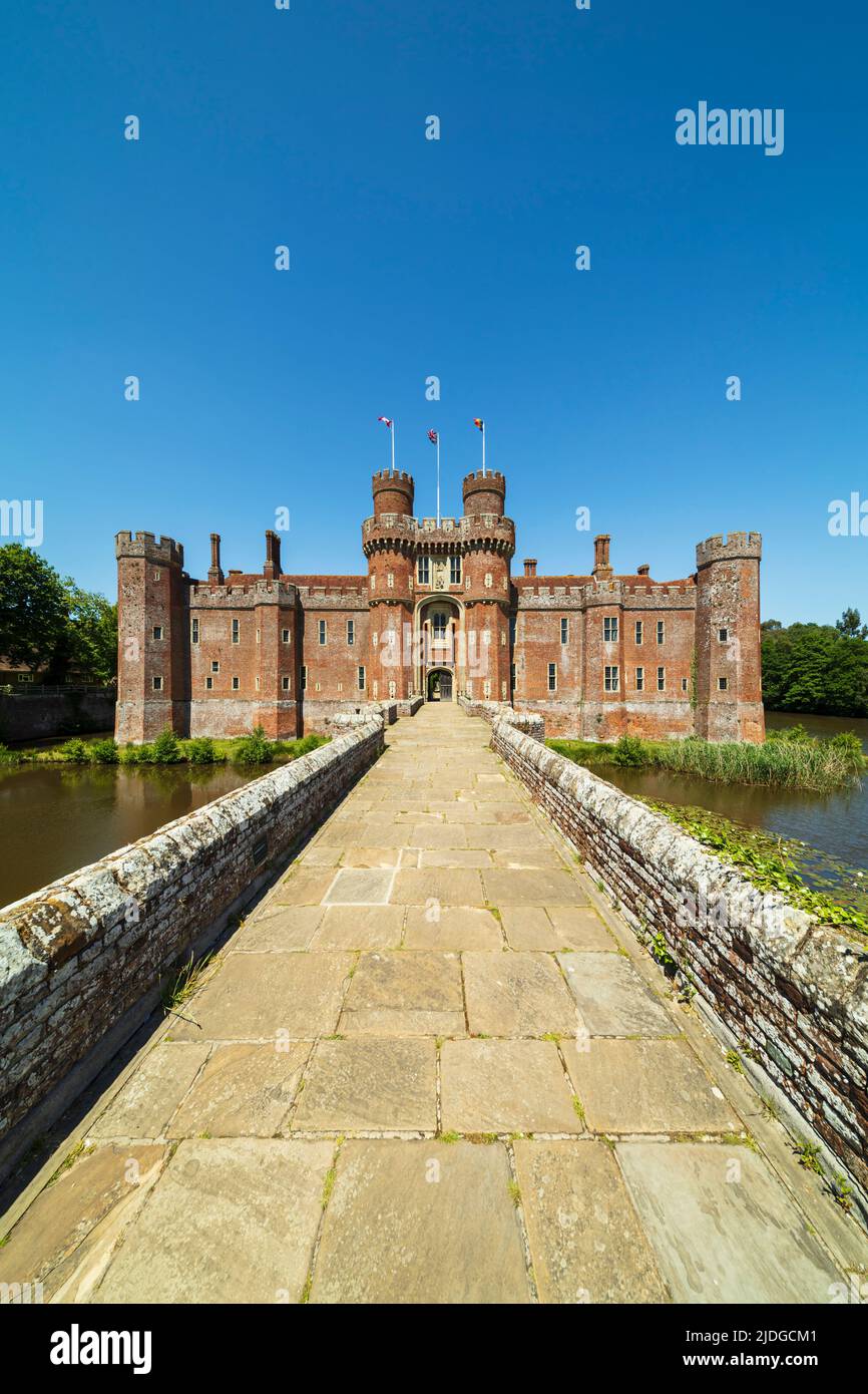 Herstmonceux Castle, East Sussex, England, Großbritannien. Stockfoto