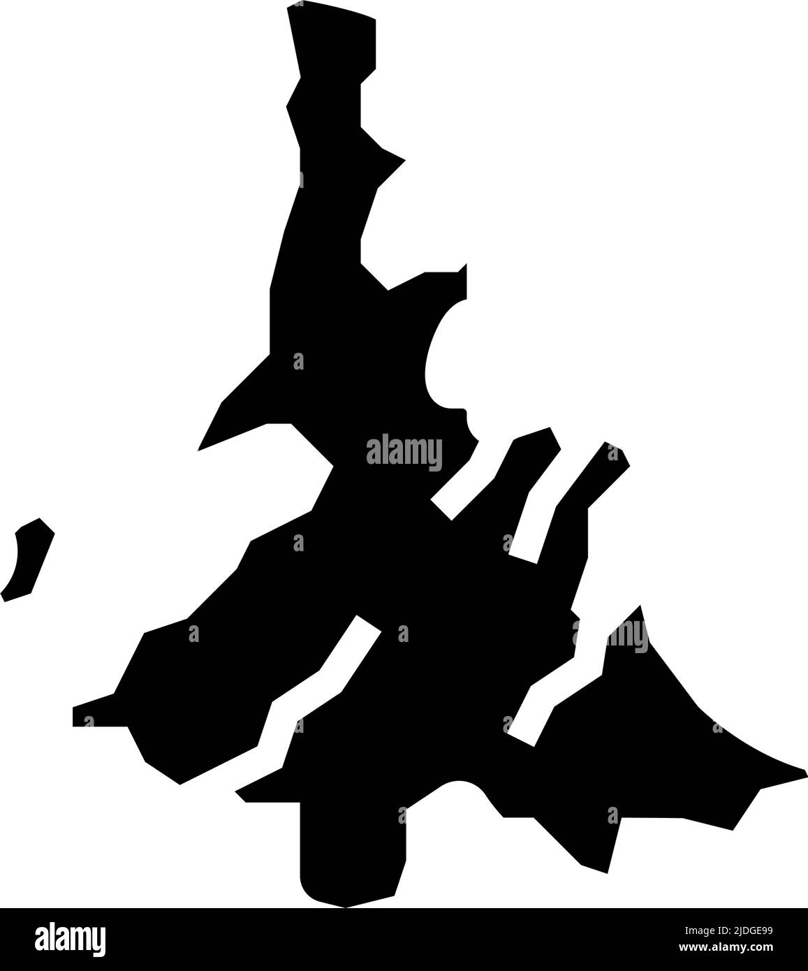 Abbildung des Symbols für Island whitsunday Glyphen Stock Vektor