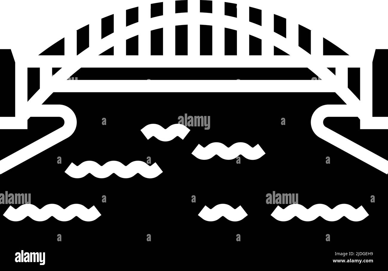 Abbildung des Symbols „Harbour Bridge Glyph“ Stock Vektor