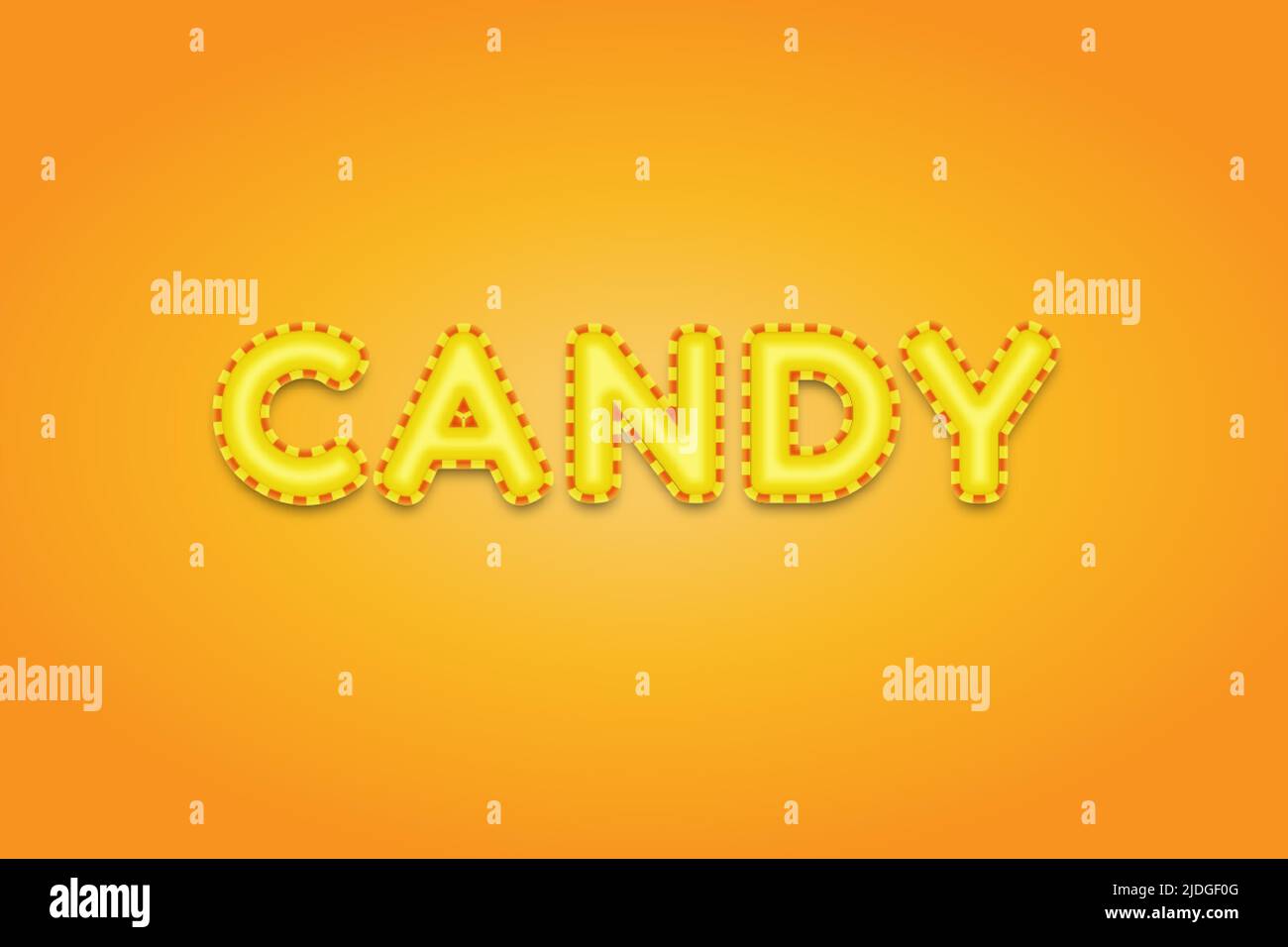 Editierbare Texteffekte Candy , Wörter und Schriftart können geändert werden Stock Vektor