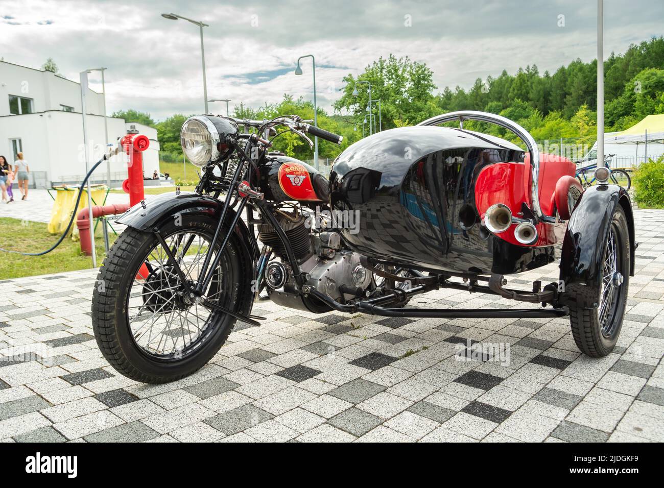 Chelm, Lubelskie, Polen - 18. Juni 2022: Rallye der Motorradfahrer in Chelm auf der MotoKropla 2022 Stockfoto