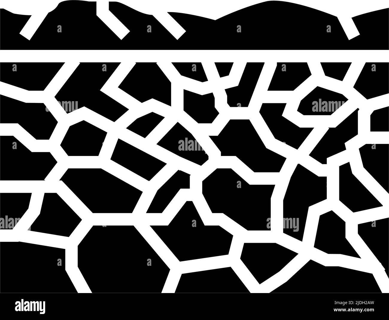uyuni Salz Flats Glyphen Symbol Vektor Illustration Stock Vektor