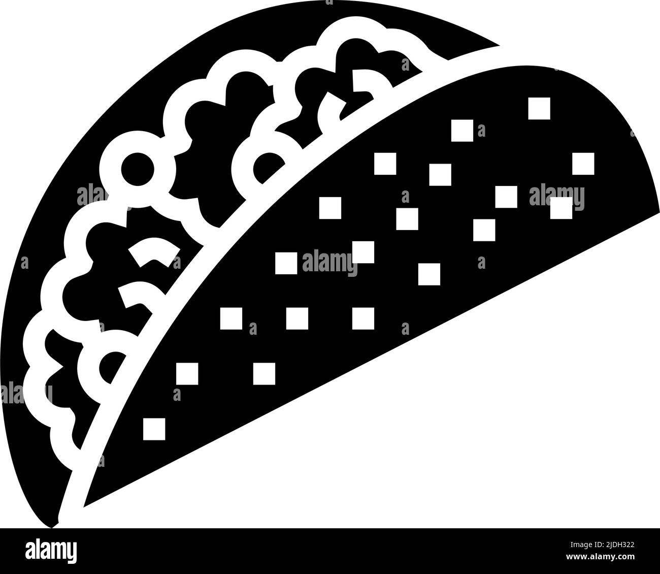 Abbildung des Symbols „taco Food Glyph“ Stock Vektor