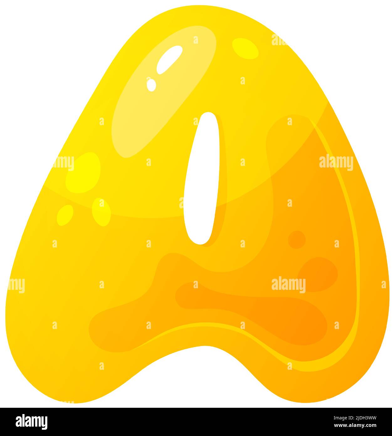 Gelee bunte Alphabete, Comic-Alphabet für Kinder. Jelly Bright Font. Kindliche Art für Veranstaltungen, Aktionen. Stock Vektor