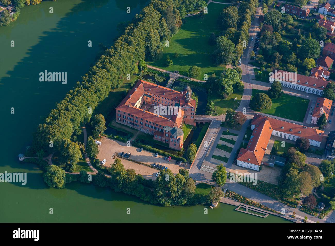 Schloss Eutin, Luftaufnahme 08/31/2019, Deutschland, Schleswig-Holstein Stockfoto