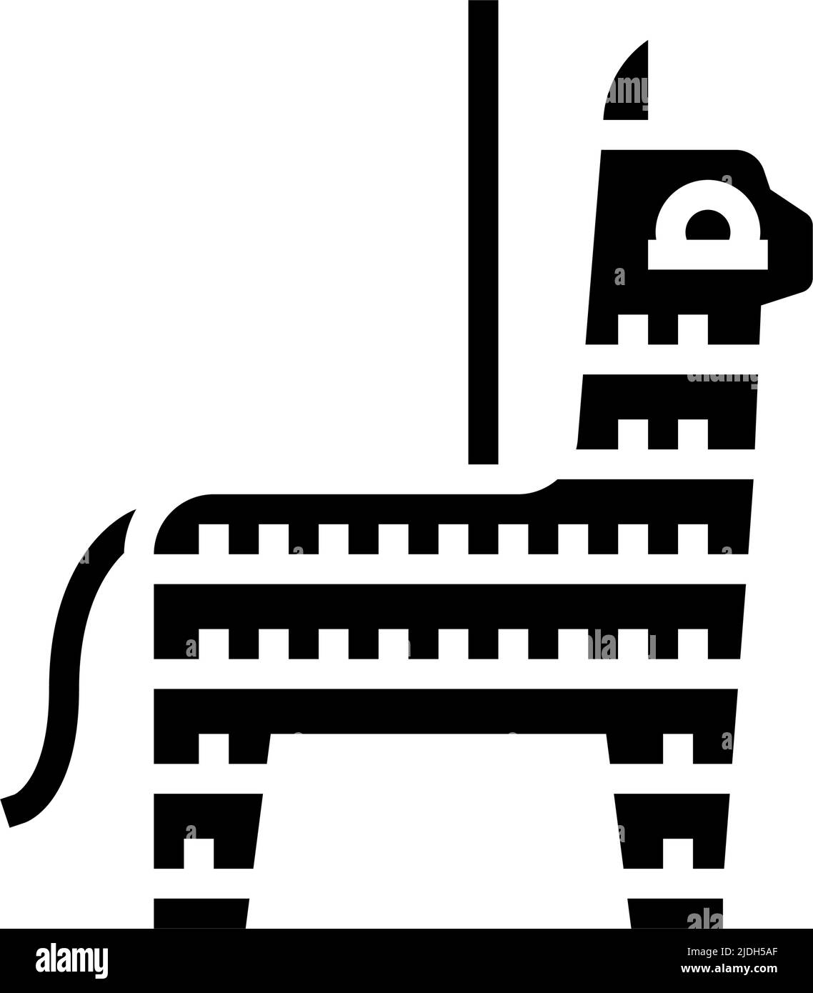 pinata mexikanische Glyphe Symbol Vektor-Illustration Stock Vektor