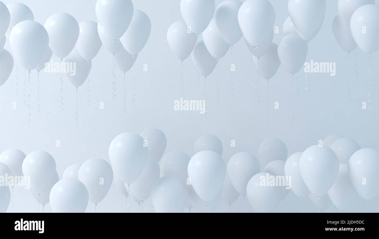 Feier Luftballons Hintergrund mit Kopieplatz. 3D Abbildung Stockfoto