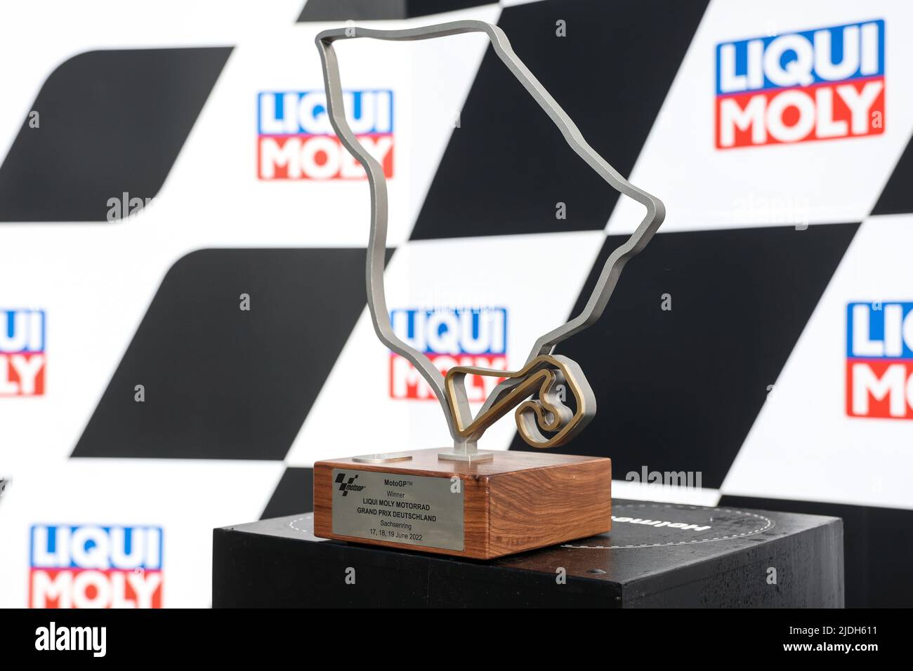 ADAC MotoGP Sachsenring Trophy erster Platz MotoGP Stockfoto