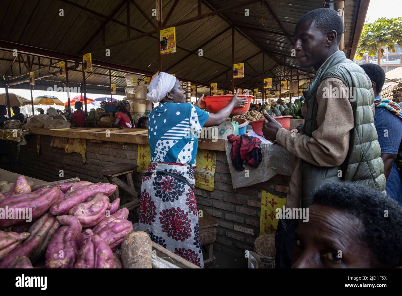 Ruanda, die Republik Ruanda, Binnenland im Großen Grabental Zentralafrikas. Stockfoto