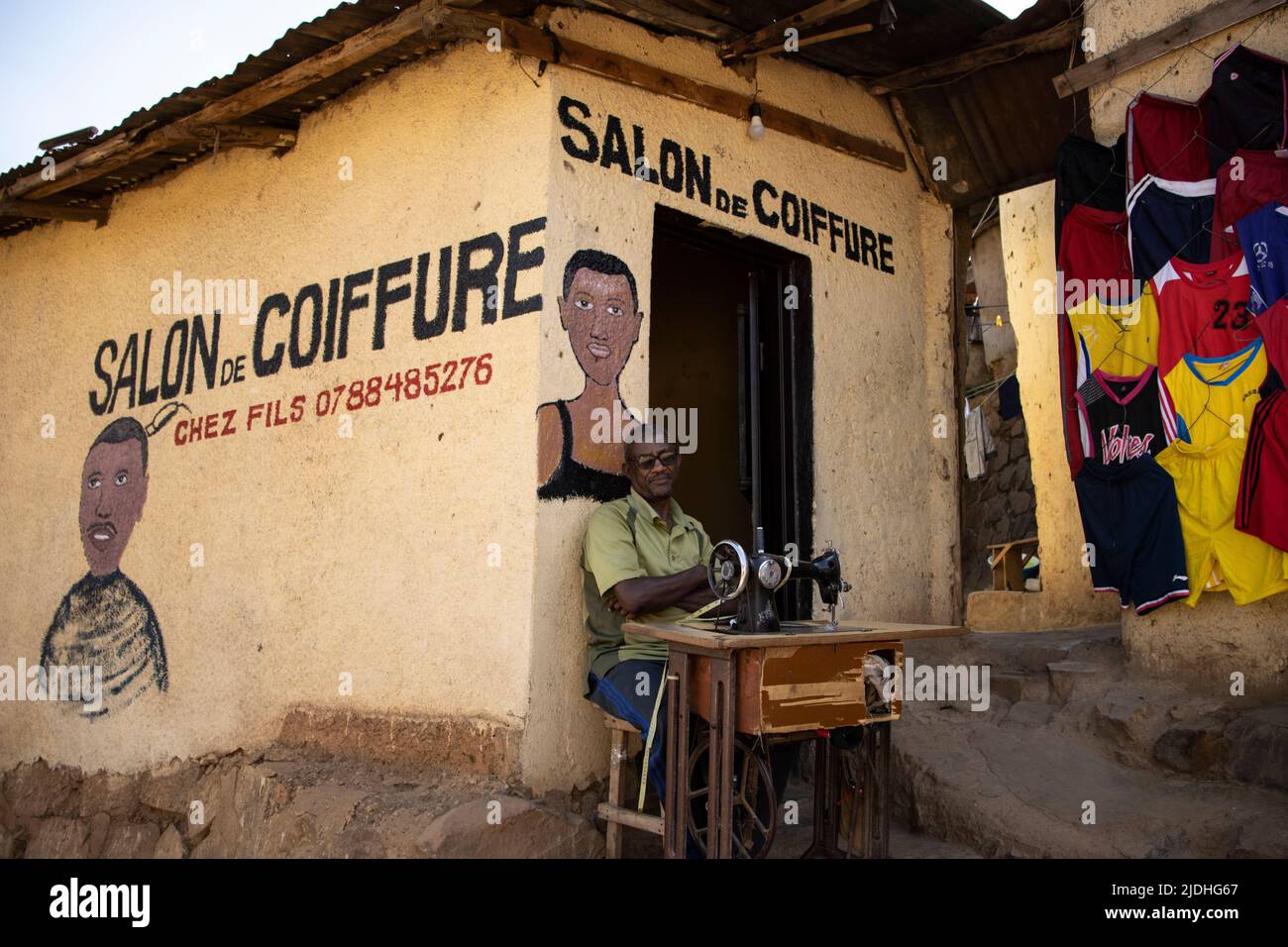 Ruanda, die Republik Ruanda, Binnenland im Großen Grabental Zentralafrikas. Stockfoto