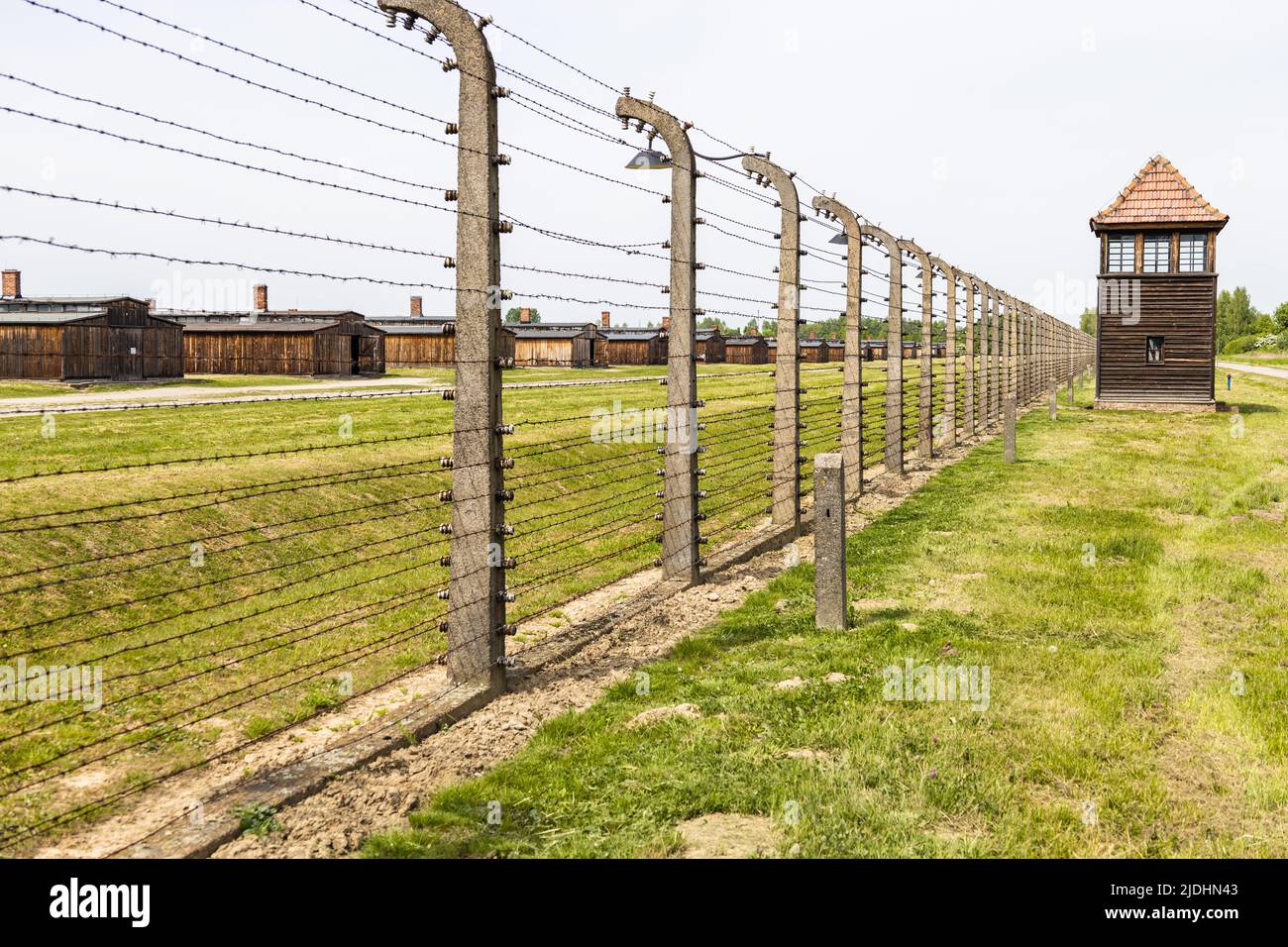 KZ Auschwitz-Birkenau. Holocaust-Mahnmal. Oswiecim, Polen, 16. Mai 2022 Stockfoto